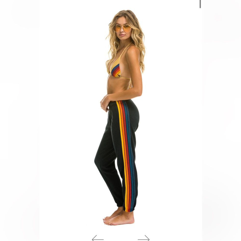 Aviator nation 5 stripe sweatpants size Small